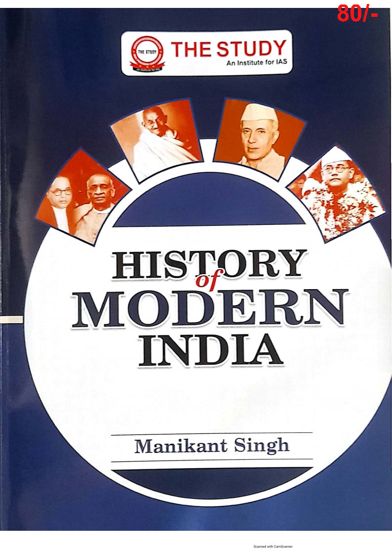The Study Ias - History Of Modern India -  By Manikant Singh - Printed Notes - History Optional - English Medium - Notesindia